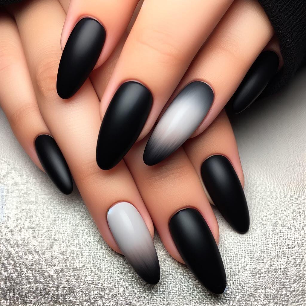 CoolNail Punk Dark Smoky Gray Reflective Mirror Metal Plating False French  Nail Tips Punk Metallic Diamond Fake Nails With Glue Sticker - Walmart.com