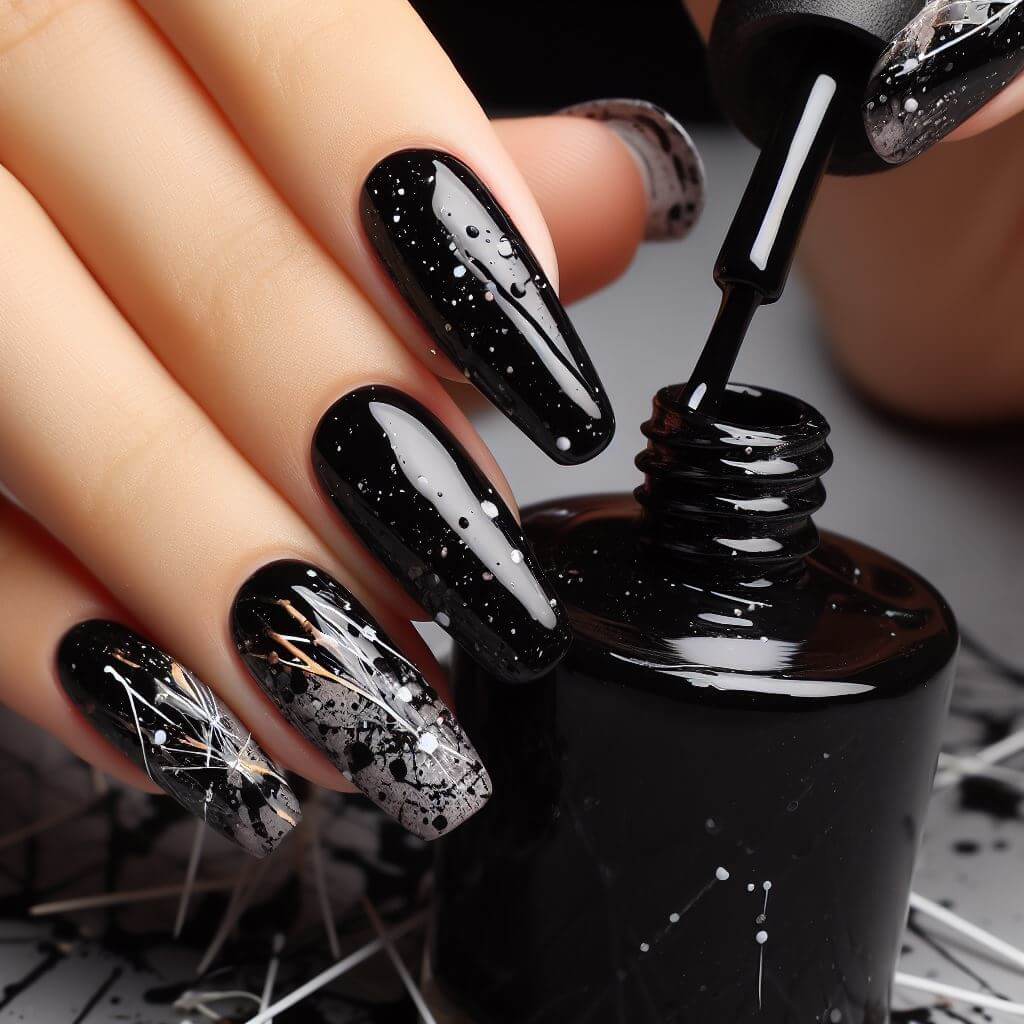 17 top Fierce Black and Silver Nails ideas in 2024