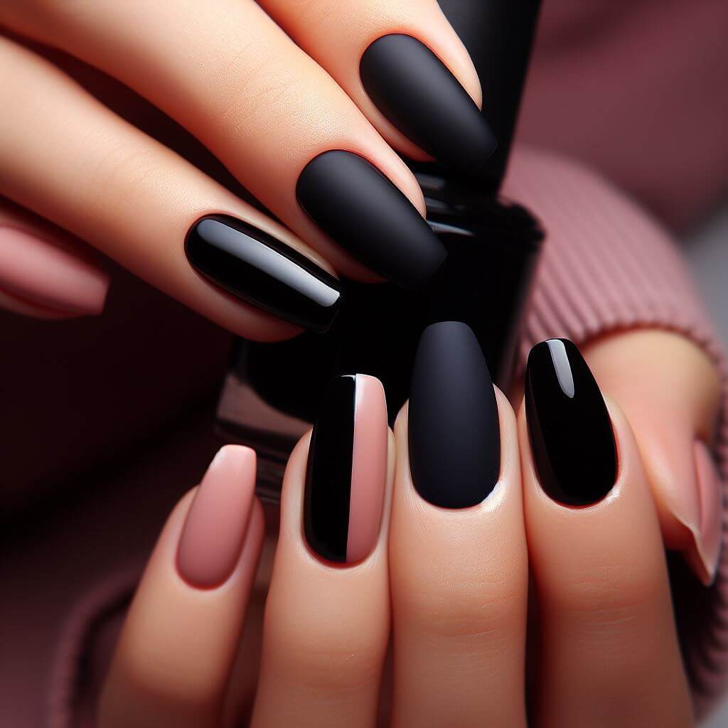 28 Best Black Matte Nail Ideas and Designs for 2024