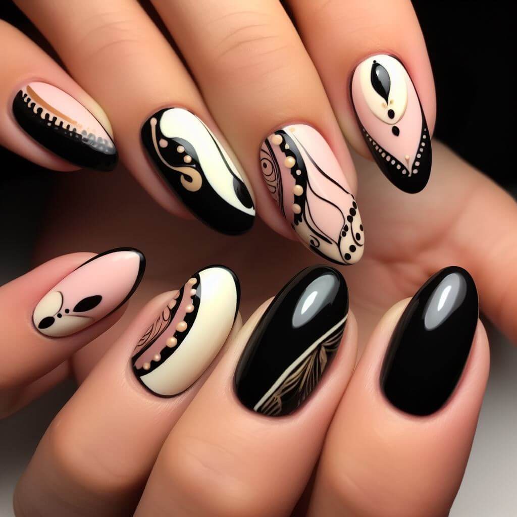 The Best Of Black And Gold Nail Designs - Booksy.com