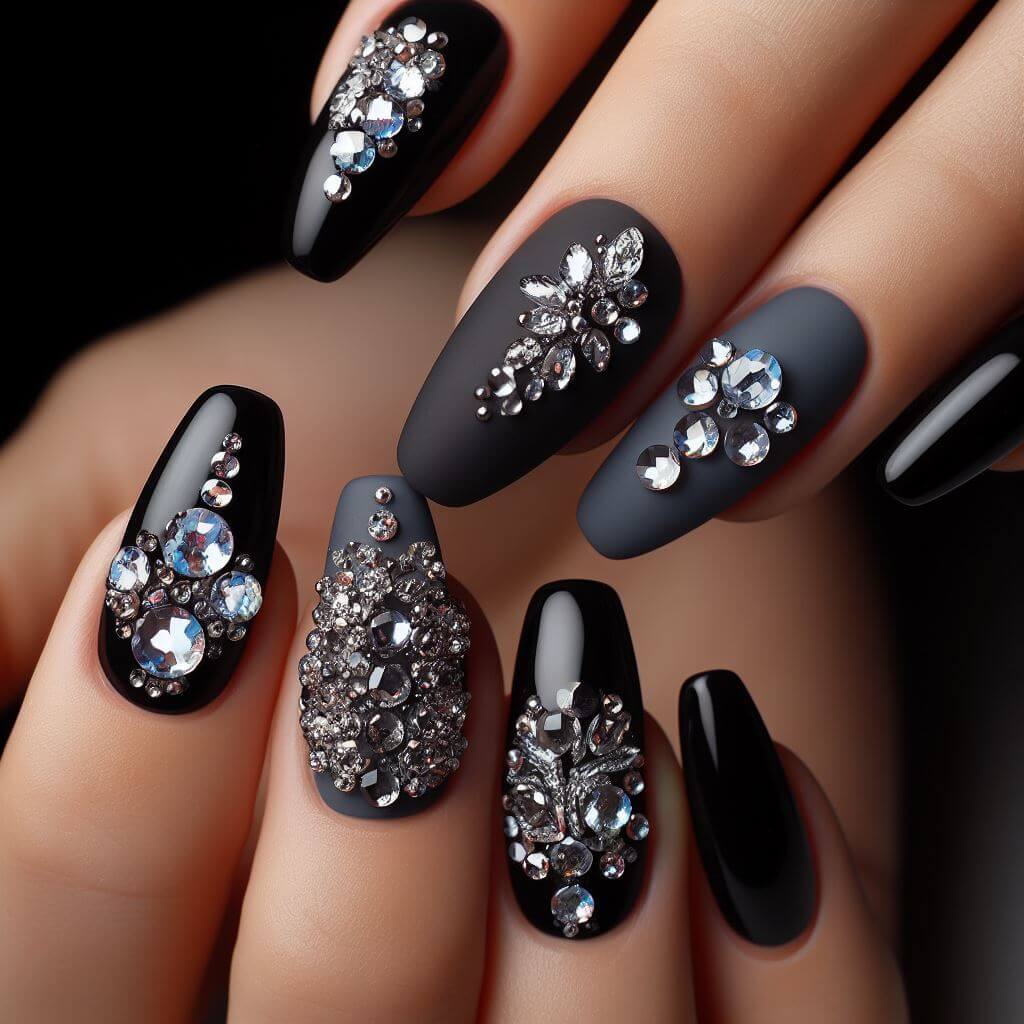 Black Nail Designs - 93 Photos | Black Nail Art Ideas