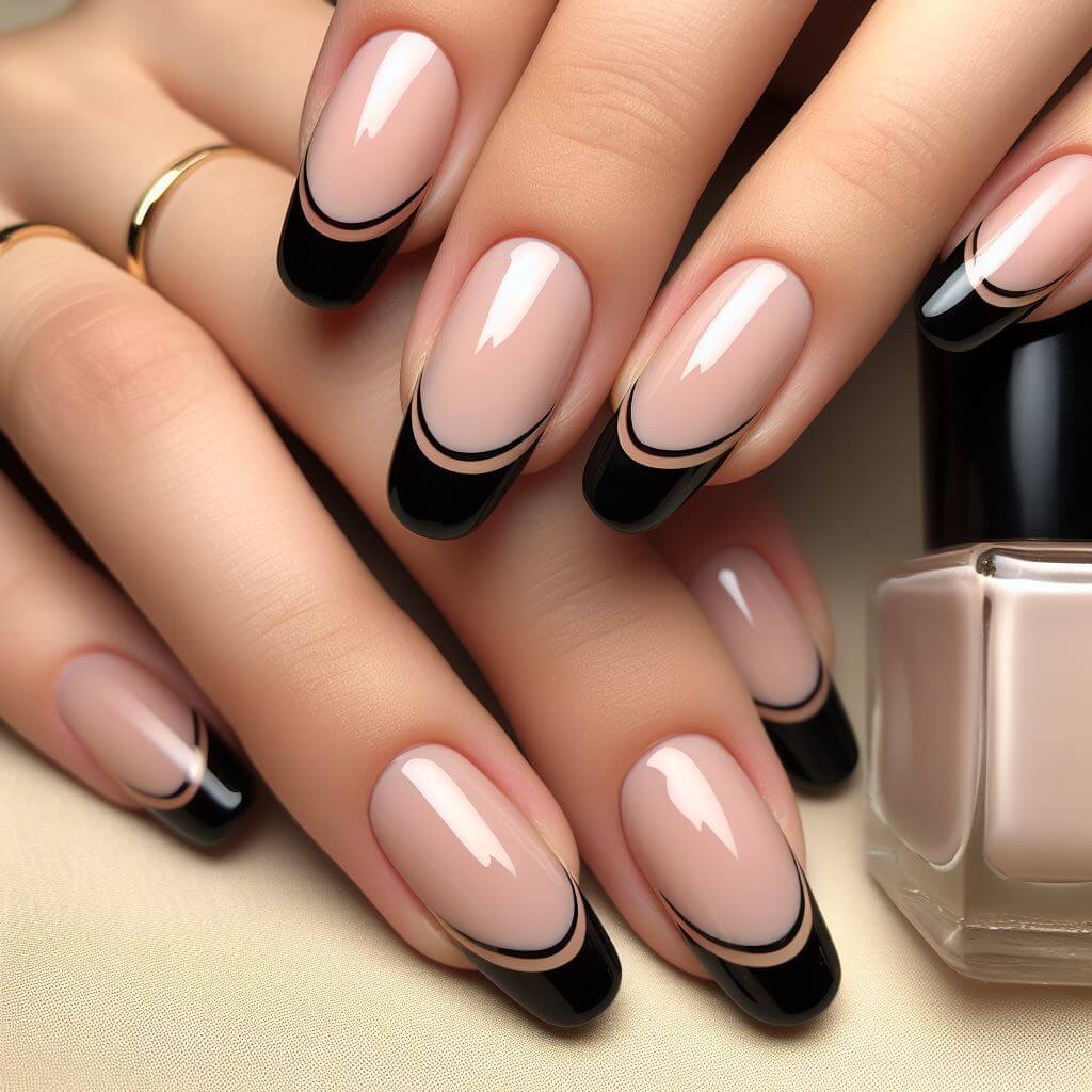 30+ Minimal Black Nail Designs - the gray details