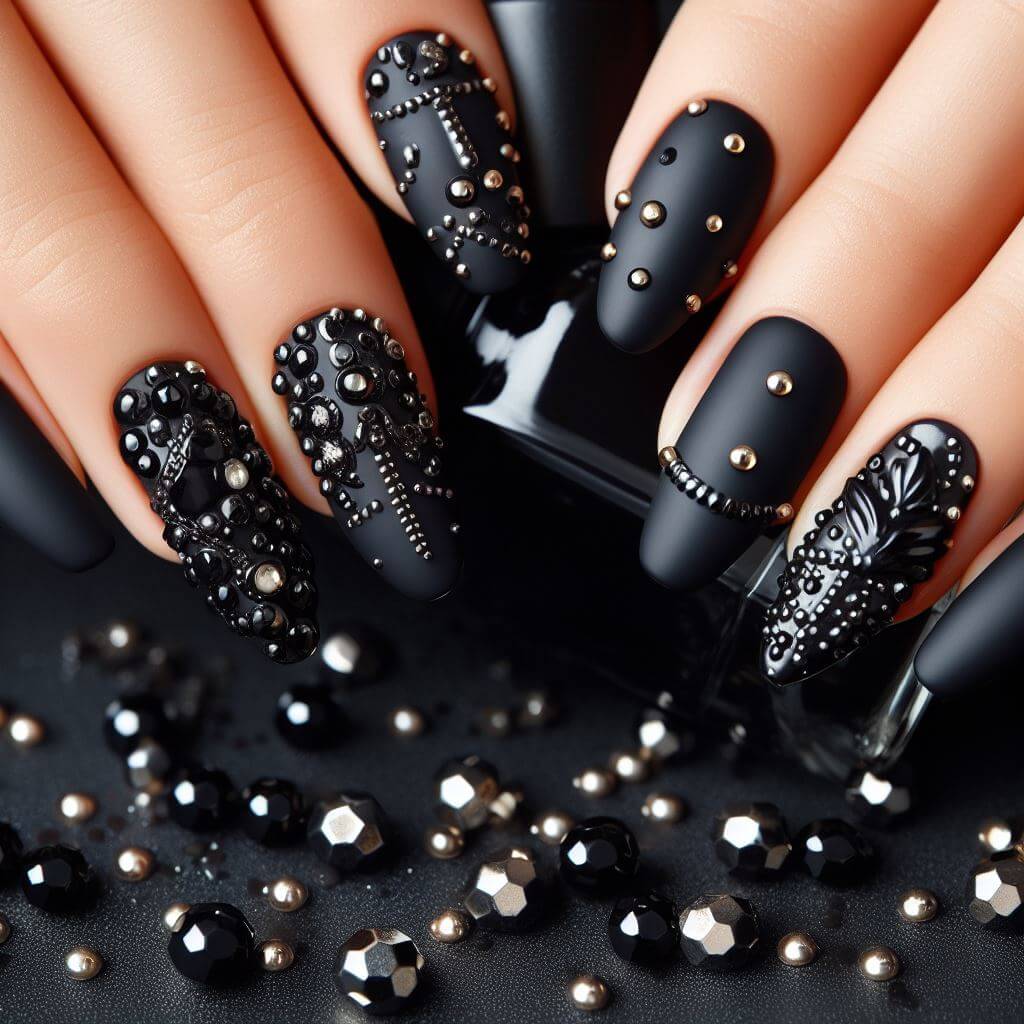 9-studded-black-nails-design